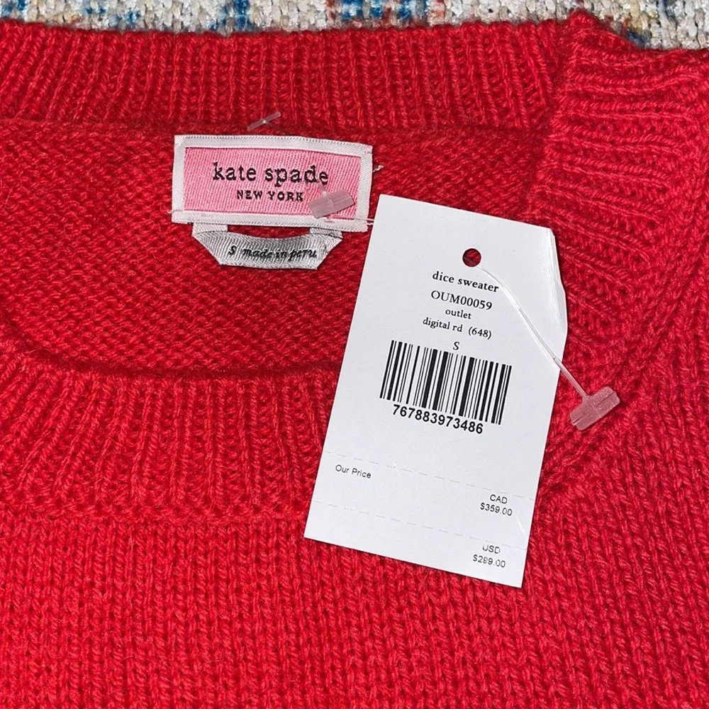 Kate Spade Dice Sweater SZ S NWT - Picture 4 of 5